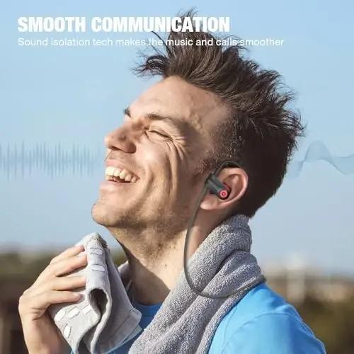 Boean Workout Headphones Bluetooth Headphone with Mic Bluetooth 5.3 Technology with Stereo Sound Deep Bass 16 Hrs Playback Running Headphones IPX7 Rating for Sports - 3