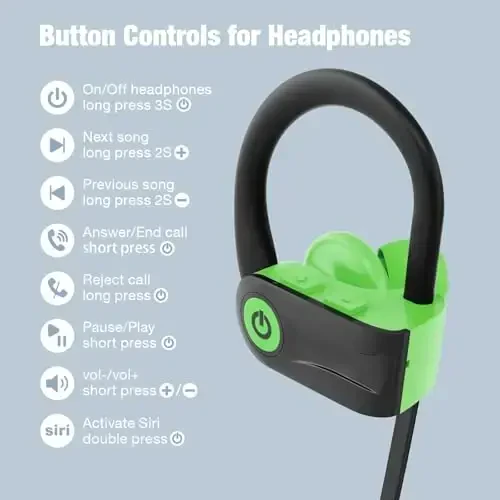 Boean Wireless Headphones Workout Headphones Bluetooth 5.3 with IPX7 Rating Workout Running Headphone with 16 Hours Bluetooth Earbuds for Man Women - 6