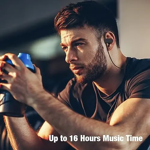 Boean Wireless Sport Headphones with IPX7 Waterproof Bluetooth V5.3, HD Bass+ Sound, 15H Playtime, Sound Isolation - 5