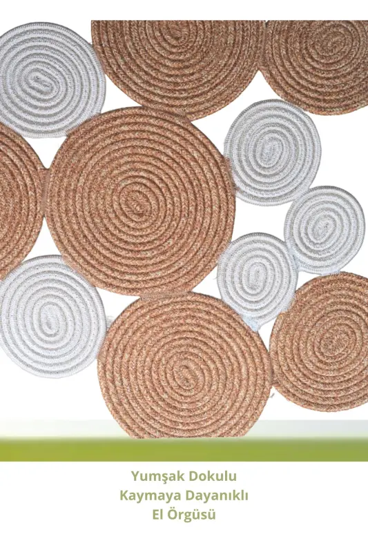 - БОГЕМНЫЙ ДВУСТОРОННИЙ ДЖУТОВЫЙ КОВРИК ДЛЯ ТУАЛЕТА, МОЖНО СТИРАТЬ. КОВРИК - ЧЕРНЫЙ - 5