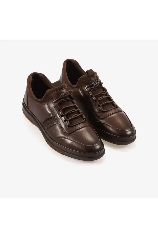 Bog'ichli erkaklar sporti & Sneaker poyabzali 9779-Qahva - 3