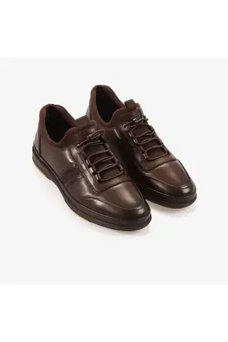 Bog'ichli erkaklar sporti & Sneaker poyabzali 9779-Qahva - 3