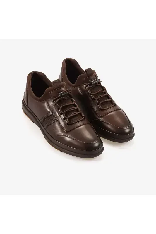 Bog'ichli erkaklar sporti & Sneaker poyabzali 9779-Qahva - 3