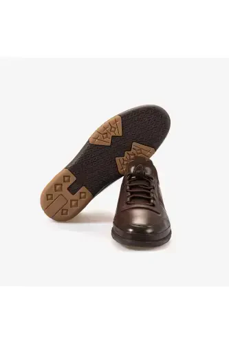 Bog'ichli erkaklar sporti & Sneaker poyabzali 9779-Qahva - 5