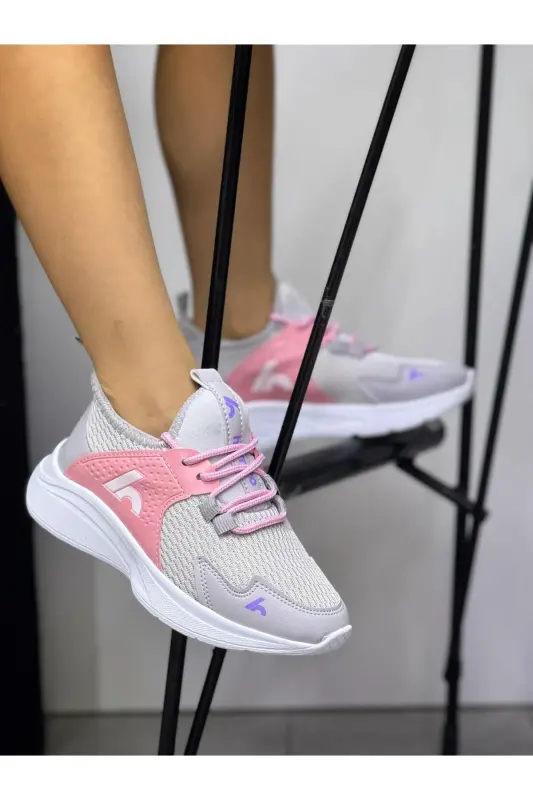 Bogʻichli Unisex bolalar sport poyabzali - Muz - Shakar pushti - Muz - 2