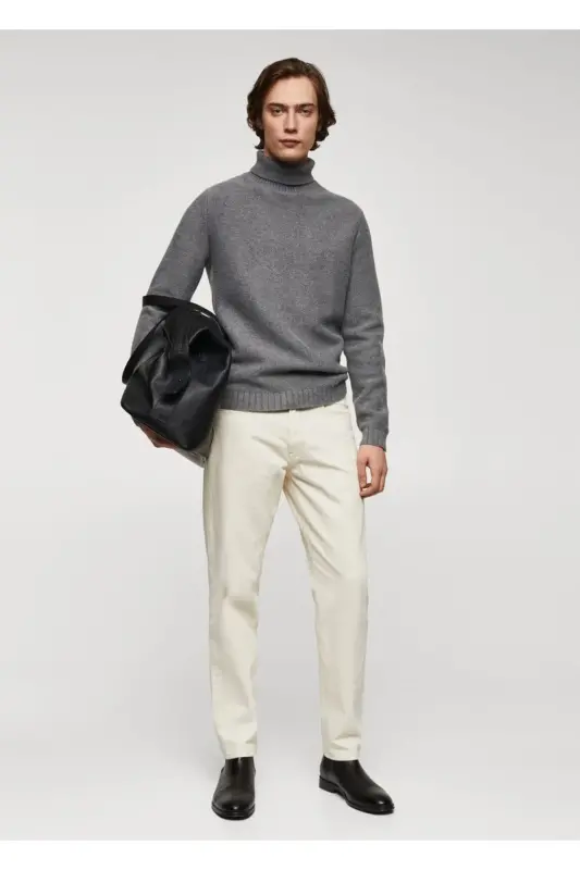 Bo'g'izli o'rganilgan kozok - O'rta Kırçıllı Kulrang - 2