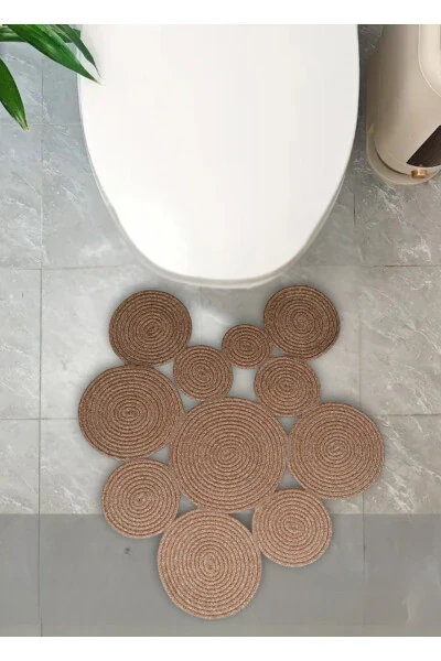 BOHEM WASHABLE DOUBLE-SIDED JUTE, RUG BATHROOM MAT. MAT - 5