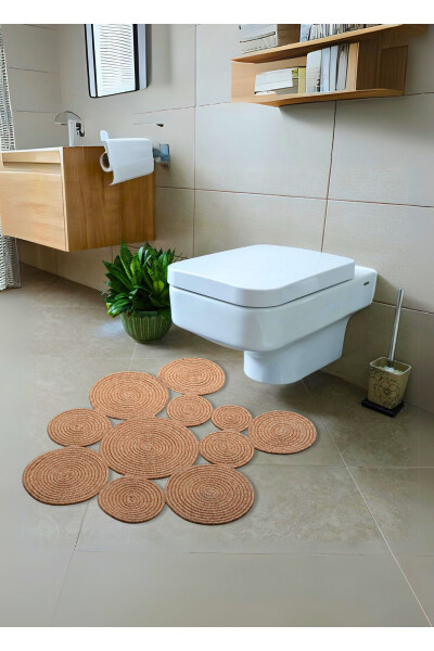 - BOHEM YIKANABİLİR ÇİFT TARAFLI JÜT, HASIR KLOZET ÖNÜ PASPASI. PASPAS-HASIR 