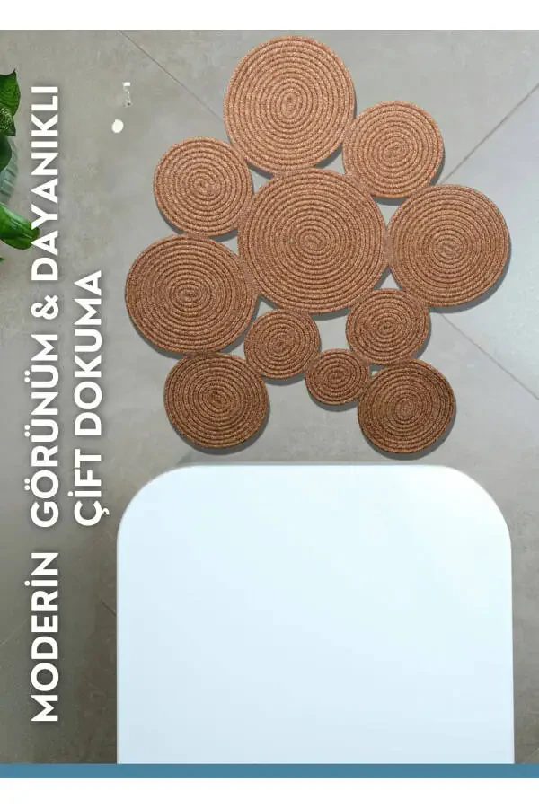 BOHEM yuviladigan ikki tomonlama jut, somon hojatxona oldidagi gilam. Gilam - 3