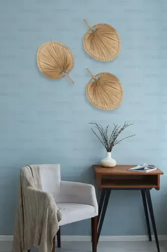 Bohemian Palm Leaf, Japanese Fan 30x40 Cm, Wall Decoration, Wall Ornament, Scandinavian, Modern - 3