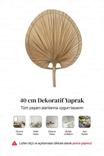 Bohemian Palm Leaf, Japanese Fan 30x40 Cm, Wall Decoration, Wall Ornament, Scandinavian, Modern - 7