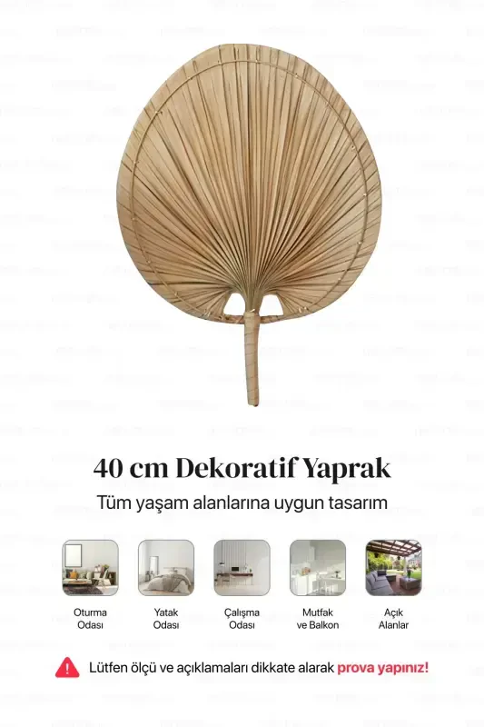 Bohemian Palm Leaf, Japanese Fan 30x40 Cm, Wall Decoration, Wall Ornament, Scandinavian, Modern - 7