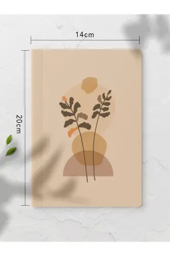 Boho Çizgisiz Defter Seti - 4 Adet - 14cm*20cm - 64 Sayfa-Bej - 3