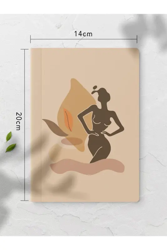 Boho Çizgisiz Defter Seti - 4 Adet - 14cm*20cm - 64 Sayfa-Bej - 4