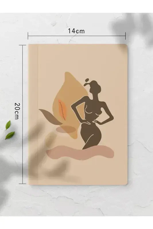 Boho Çizgisiz Defter Seti - 4 Adet - 14cm*20cm - 64 Sayfa-Bej - 4