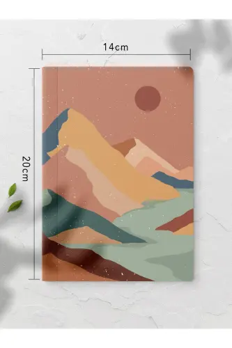 Boho Stripeless Notebook Set - 4 Pieces - 14cm*20cm - 64 Pages-Colorful XI - 4