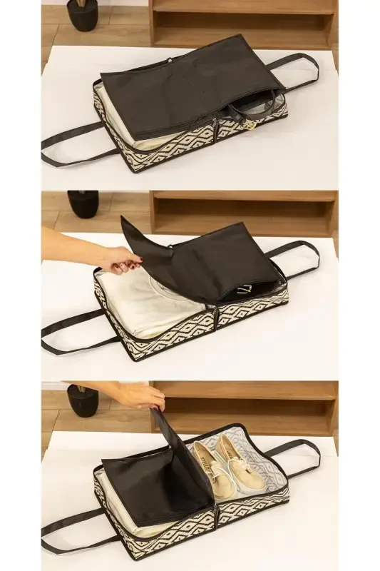 Boho Travel Bag Multi-Purpose Bag-Black - 5