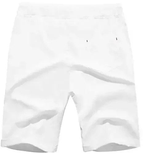 Boisouey Men's Linen Casual Classic Fit Short Summer Beach Shorts - Modazone (1)