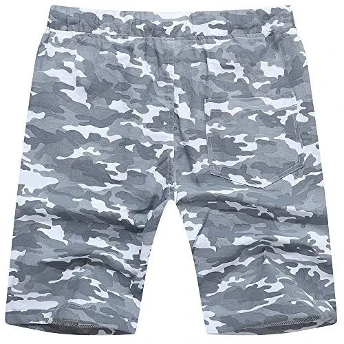 Boisouey Men's Linen Casual Classic Fit Short Summer Beach Shorts - 3