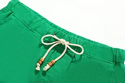 Boisouey Men's Linen Casual Classic Fit Short Summer Beach Shorts - 8