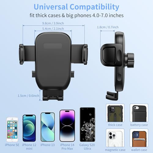 Bokilino Cup Phone Mount for Car, [Upgraded Version] Universal Cup Phone Cradle Holder with Long and Adjustable Neck, Friendly Compatible with Cell Phone iPhone, Samsung, Google and All Smartphones - 4