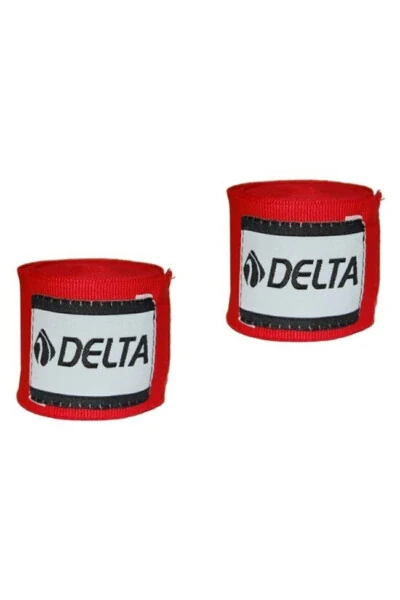 Boks Kickbox Muay Thai Sanda El Bandajı 3,5 Metre x 2 Adet-Kırmızı - DELTA