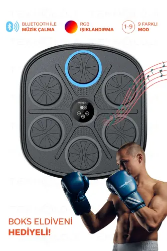 Boks Mashg'ulot Mashinasi RGB Musiqali Bluetooth Karnay Yosh Katta Boks Mashqlari Qo'lqop Sovg'a - 1