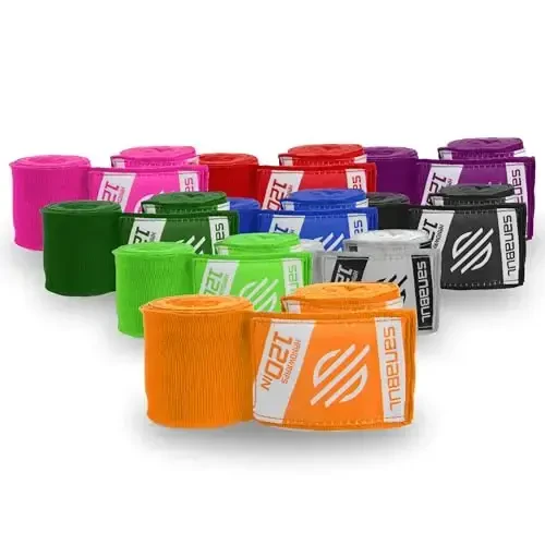 Боксерские бинты Sanabul Elastic 120 дюймов | Кикбоксинг бинты для боксерских перчаток для мужчин, женщин и детей | Бинты для тайского бокса MMA - 1