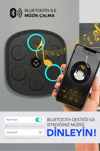 Боксерский тренажер RGB музыкальный Bluetooth-динамик Подарок для бокса для взрослых - TEKNOLOJI GELSIN (1)