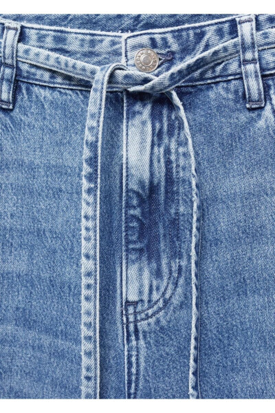 Wide Leg Büzgülü Bol Jean Pantolon - 5