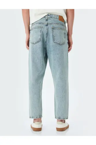 Loose Fit Kot Pantolon - Steve Jean-Açık İndigo - 4