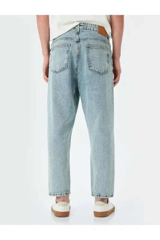 Loose Fit Kot Pantolon - Steve Jean-Açık İndigo - 4