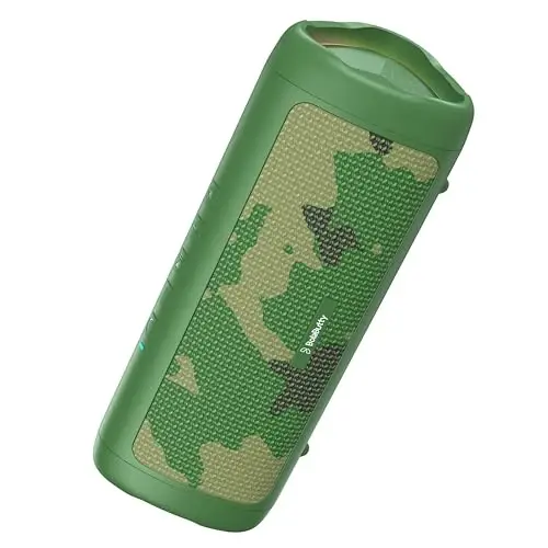BolaButty Bluetooth Speaker with HD Sound, Portable Wireless, IPX5 Waterproof, Up to 20H Playtime, TWS Pairing, BT5.3, for Home/Party/Outdoor/Beach, Electronic Gadgets, Birthday Gift (Camo) - 1