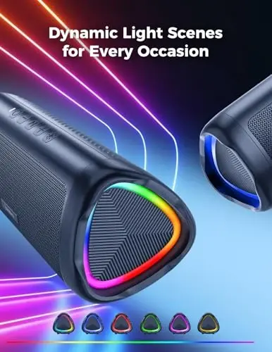 BolaButty Bluetooth Speaker with HD Sound, Portable Wireless, IPX5 Waterproof, Up to 20H Playtime, TWS Pairing, BT5.3, for Home/Party/Outdoor/Beach, Electronic Gadgets, Birthday Gift (Navy) - 3