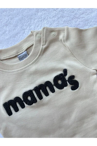 Bolajonlar uchun Mama's tikilgan 2 qismli futbolka va shim to'plami - 3