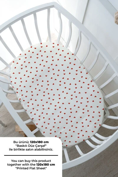 Bolakay oʻgʻil bolalar uchun nevresim toʻplami (100x150) - Iconic seriyasi - Red Hearts - 5