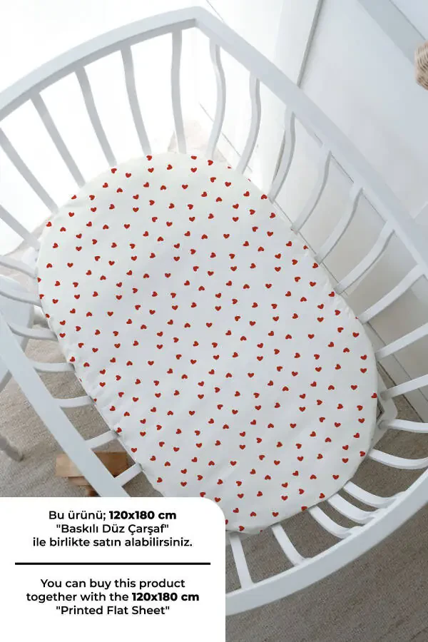 Bolakay oʻgʻil bolalar uchun nevresim toʻplami (100x150) - Iconic seriyasi - Red Hearts - 5