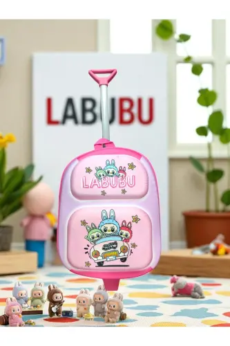 Bolalar bog'chasi bog'chasi bolalar chamadani ryukzak g'ildirakli g'ildirakli-LABUBU - 7
