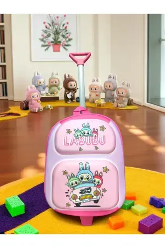 Bolalar bog'chasi bog'chasi bolalar chamadani ryukzak g'ildirakli g'ildirakli-LABUBU - 3