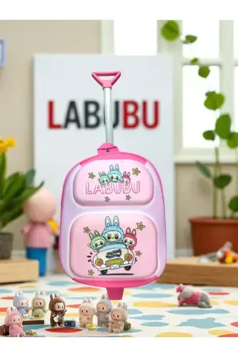 Bolalar bog'chasi bog'chasi bolalar chamadani ryukzak g'ildirakli g'ildirakli-LABUBU - 7