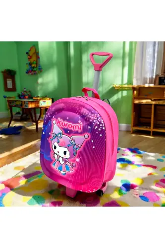 Bolalar bog'chasi Bolalar bog'chasi Bolalar chamadani Ryukzak Trolley g'ildirakli - Kuromi - 2
