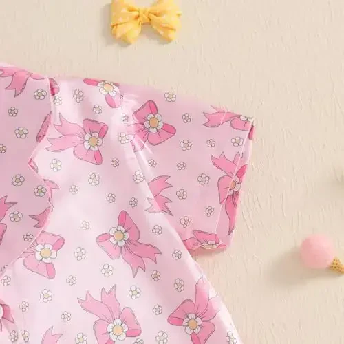 Bolalar Bolalar Qiz Bola Atlas Pajama Komplekti Qisqa yengli Tugmali Ko'ylak va Shortiklar Pjs Yozgi Uyqu Kiyimi Tungi Kiyim - 5