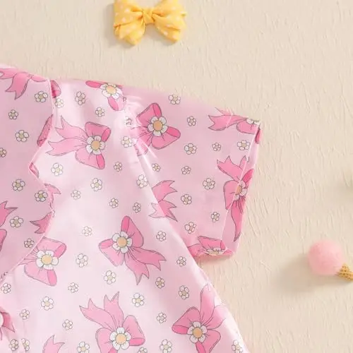 Bolalar Bolalar Qiz Bola Atlas Pajama Komplekti Qisqa yengli Tugmali Ko'ylak va Shortiklar Pjs Yozgi Uyqu Kiyimi Tungi Kiyim - 5