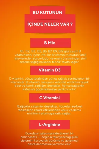 Bolalar o'sishi uchun ko'p vitaminli kompleks (S, D, B guruhi, L-arginin) - VITACEEL (1)