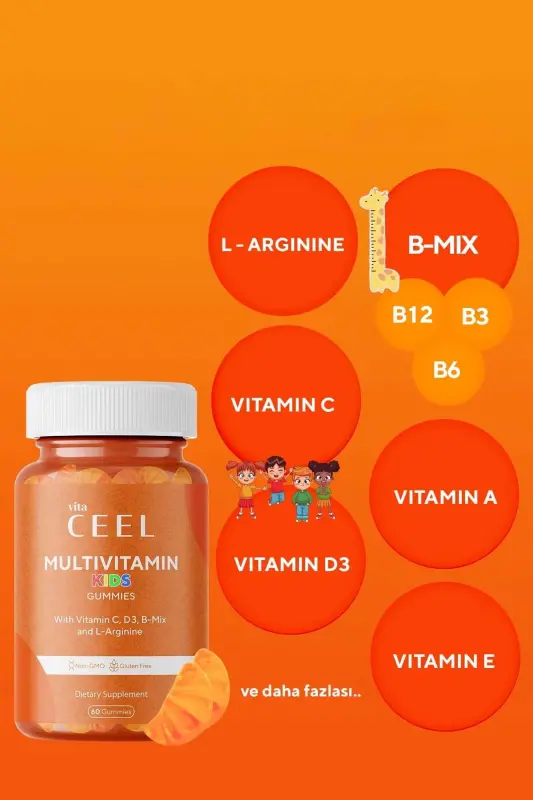 Bolalar o'sishi uchun ko'p vitaminli kompleks (S, D, B guruhi, L-arginin) - 4
