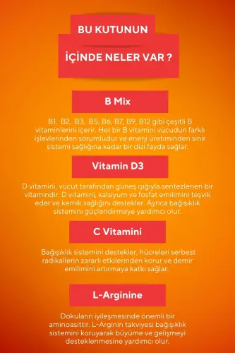 Bolalar o'sishi uchun ko'p vitaminli kompleks (S, D, B guruhi, L-arginin) - VITACEEL (1)