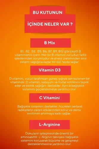 Bolalar o'sishi uchun ko'p vitaminli kompleks (S, D, B guruhi, L-arginin) - VITA CEEL (1)