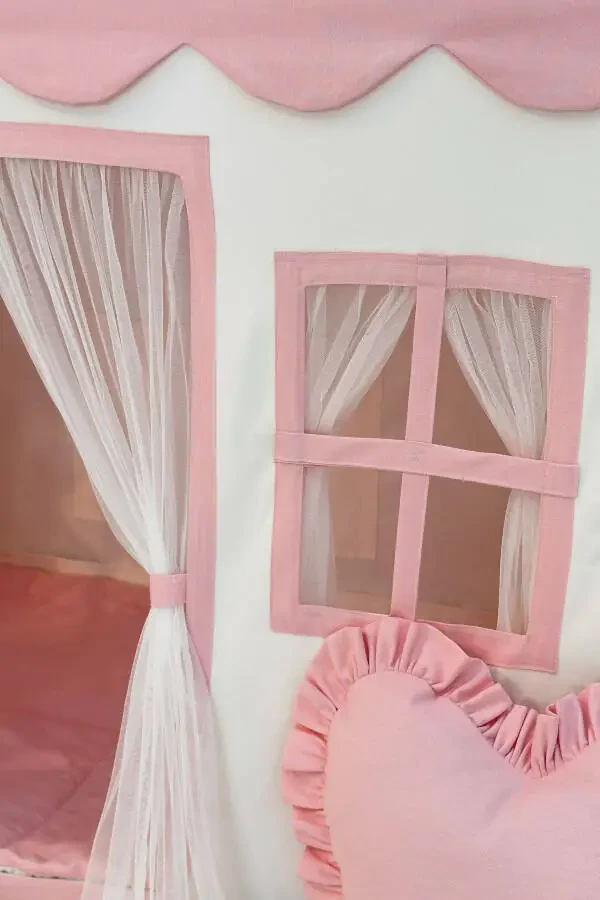 Bolalar o'yin uyi Pushti rangli o'yin chodiri o'yin maydoni - 6