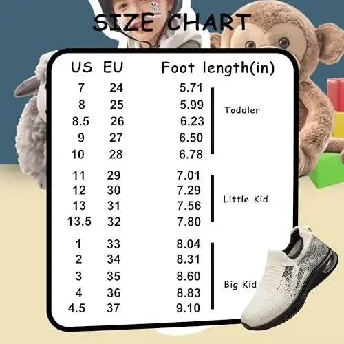 Bolalar paypoq poyafzallari o'g'il qizlar krossovkalari Atletik fitnes tennis yurish maktab poyafzallari chaqaloq / kichik bola / katta bola uchun - MODAZONE (1)