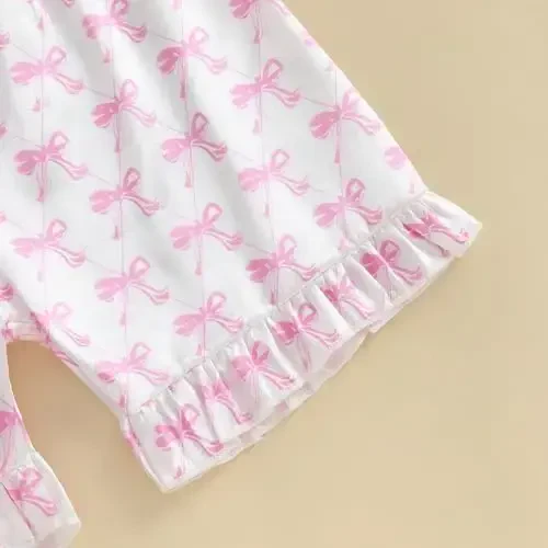 Bolalar Qizaloq Bola Atlas Pijama To'plami Qisqa yengli Tugmali Ko'ylak va Shortiklar Pijama Yozgi Uyqu Kiyimi Tungi Kiyim - 7